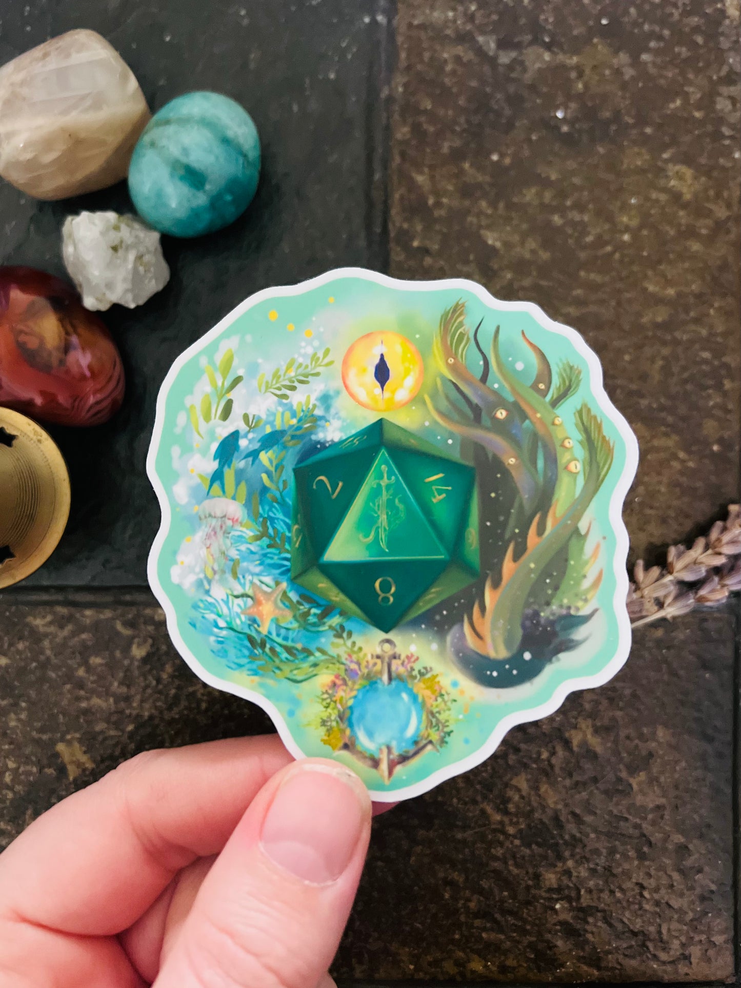 The Warlock D20 Sticker