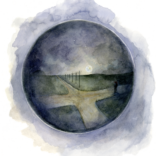 "Bad Moon Rising" // Watercolor & Ink // 2016 // Archival Gicleé Print - Handmade By Aly Parrott