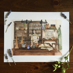"The Apothecary's Assistant" // Watercolor & Ink // 2014 // Archival Giclée Print - Handmade By Aly Parrott