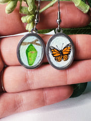 The Monarch // Hand-painted Watercolor earrings