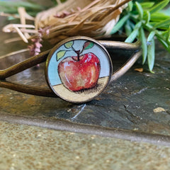 Apple of My Eye  // Hand-painted Watercolor Bracelet