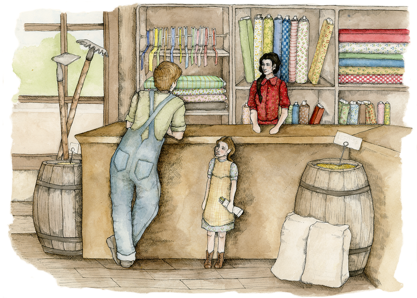 "Waiting // Watercolor & Ink // 2014 // Archival Giclée Print - Handmade By Aly Parrott