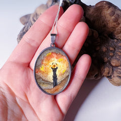 The Great Eye // Hand-painted Watercolor Pendant