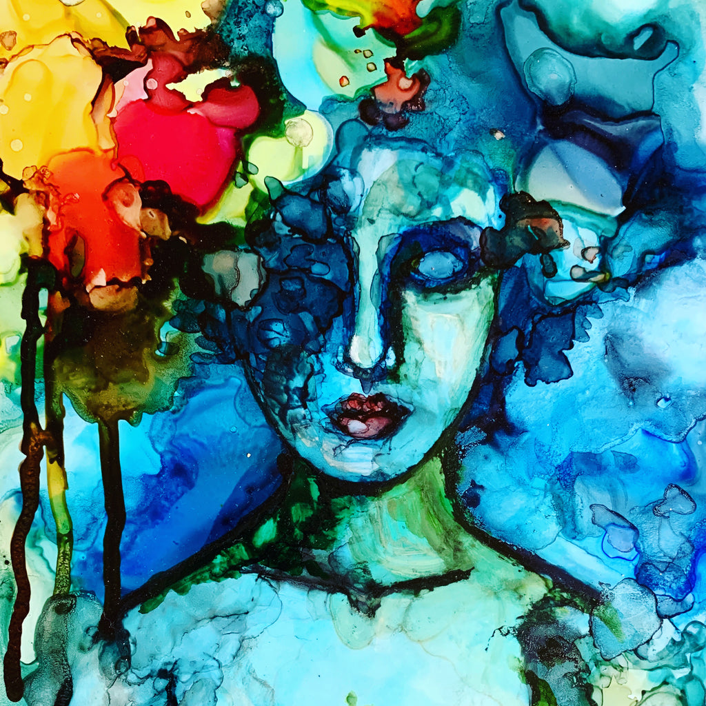 “The Woman” // Alcohol ink on yupo paper // 2020 // Archival Giclee Print