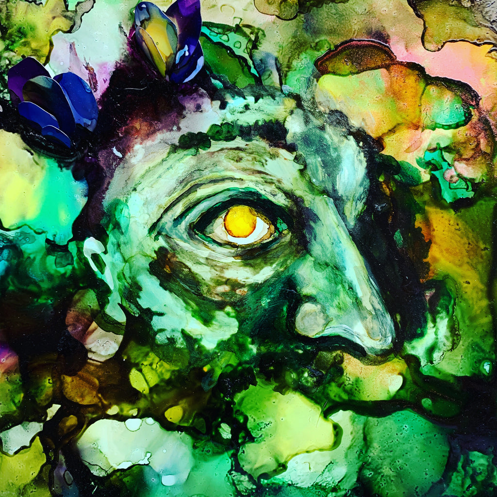 “The Crone” // Alcohol ink on yupo paper // 2020 // Archival Giclee Print