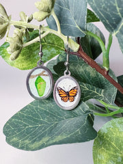 The Monarch // Hand-painted Watercolor earrings